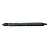 Abstract Stripes-patroon Zwarte Inkt Pen (Voorkant)