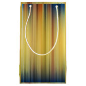 Abstract Stripes Spectrum Background Blue Gold Klein Cadeauzakje (Voorkant)
