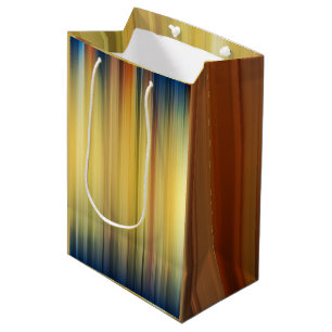 Abstract Stripes Spectrum Background Blue Gold Medium Cadeauzakje