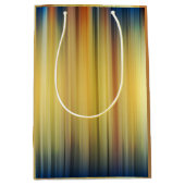 Abstract Stripes Spectrum Background Blue Gold Medium Cadeauzakje (Voorkant)