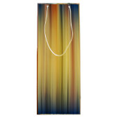 Abstract Stripes Spectrum Background Blue Gold Wijn Cadeautas (Achterkant)