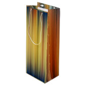 Abstract Stripes Spectrum Background Blue Gold Wijn Cadeautas (Voorkant Gekanteld)
