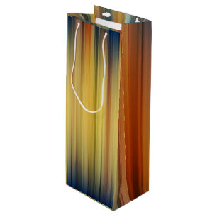 Abstract Stripes Spectrum Background Blue Gold Wijn Cadeautas