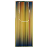 Abstract Stripes Spectrum Background Blue Gold Wijn Cadeautas (Voorkant)