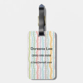 Abstract Stripes - Verticaal patroon Bagagelabel (Achterkant verticaal)