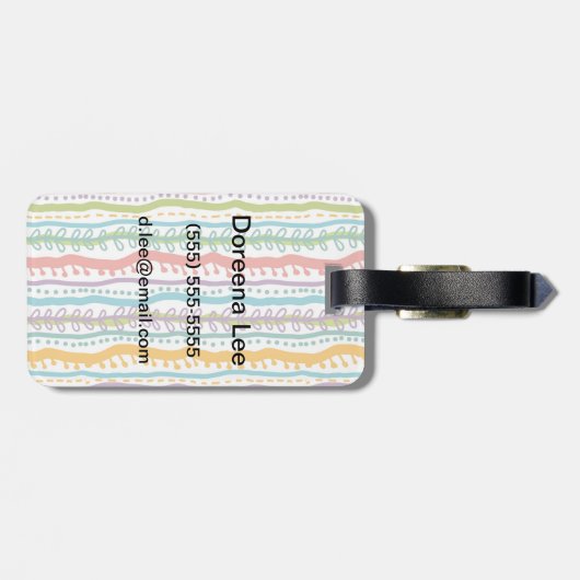 Abstract Stripes - Verticaal patroon Bagagelabel (Achterkant horizontaal)