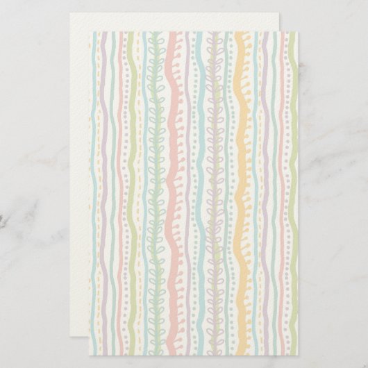 Abstract Stripes - Verticaal patroon Briefpapier (Voorkant / Achterkant)