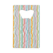 Abstract Stripes - Verticaal patroon Creditkaart Flessenopener (Voorkant)