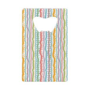 Abstract Stripes - Verticaal patroon Creditkaart Flessenopener