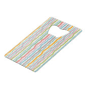 Abstract Stripes - Verticaal patroon Creditkaart Flessenopener (Voorkant Gekanteld)