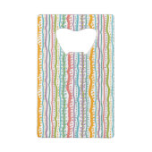 Abstract Stripes - Verticaal patroon Creditkaart Flessenopener (Achterkant)