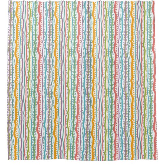 Abstract Stripes - Verticaal patroon Douchegordijn (Voorkant)