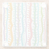 Abstract Stripes - Verticaal patroon Glazen Onderzetter (Achterkant)