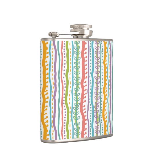 Abstract Stripes - Verticaal patroon Heupfles (Rechts)