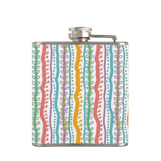 Abstract Stripes - Verticaal patroon Heupfles (Achterkant)