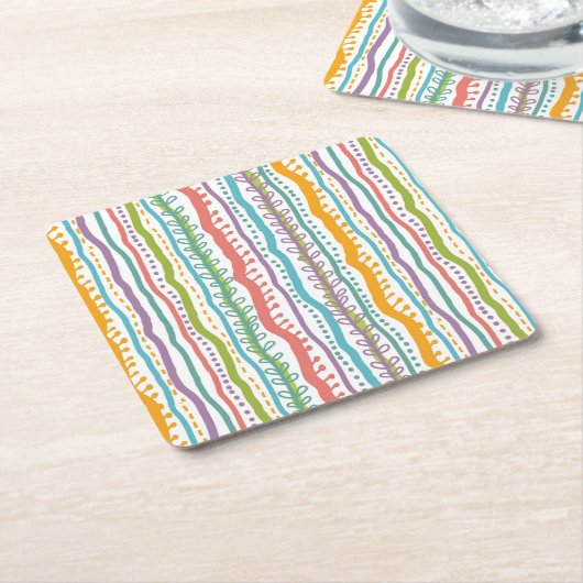 Abstract Stripes - Verticaal patroon Kartonnen Onderzetters (Schuin)