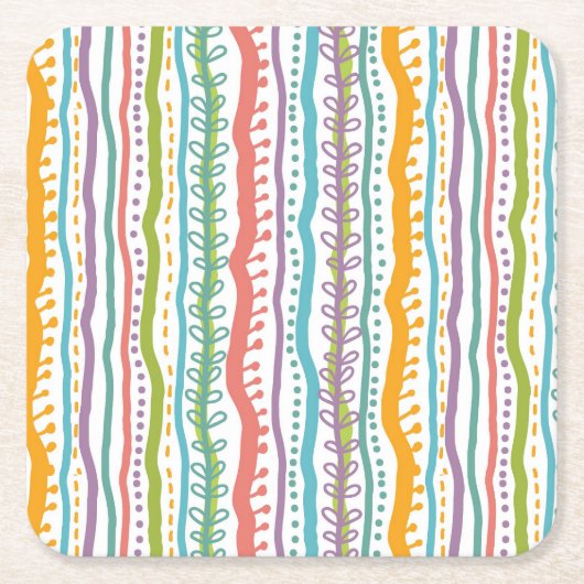 Abstract Stripes - Verticaal patroon Kartonnen Onderzetters (Voorkant)