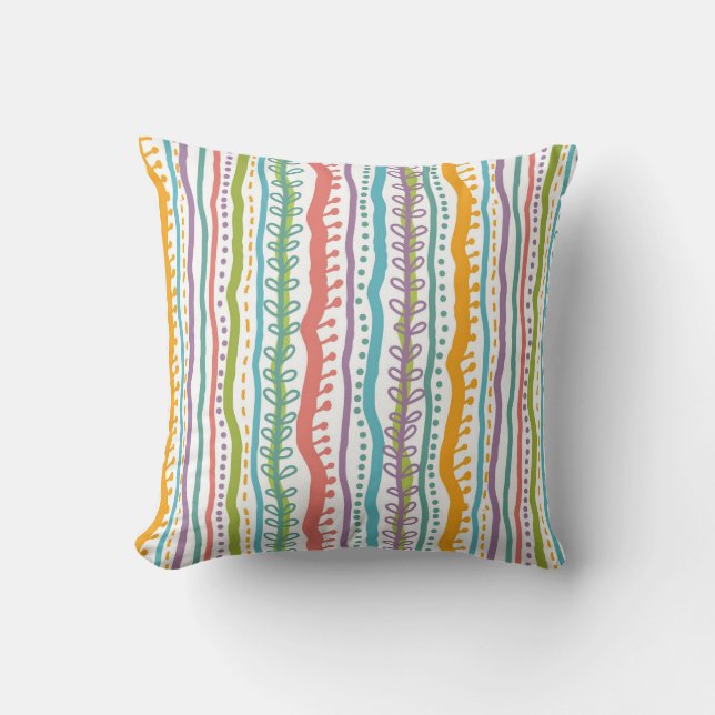 Abstract Stripes - Verticaal patroon Kussen (Voorkant)