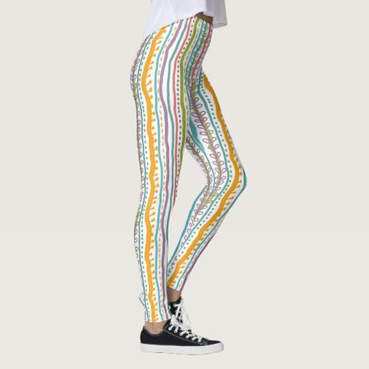 Abstract Stripes - Verticaal patroon Leggings (Rechts)