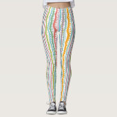 Abstract Stripes - Verticaal patroon Leggings (Voorkant)
