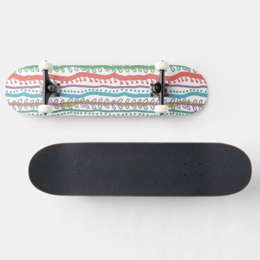 Abstract Stripes - Verticaal patroon Persoonlijk Skateboard (Horizontaal)