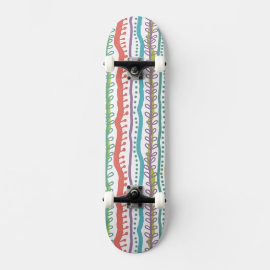 Abstract Stripes - Verticaal patroon Persoonlijk Skateboard (Voorkant)