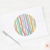 Abstract Stripes - Verticaal patroon Ronde Sticker (Envelop)