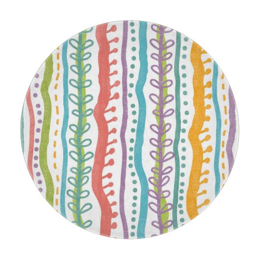 Abstract Stripes - Verticaal patroon Snijplank (Voorkant)