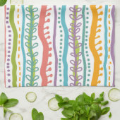 Abstract Stripes - Verticaal patroon Theedoek (Gevouwen)