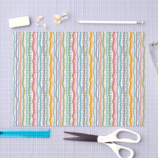 Abstract Stripes - Verticaal patroon Tissuepapier (Craft)