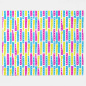Abstract Strips Patroon - Kleuren 02 op wit Fleece Deken (Voorkant (Horizontaal))