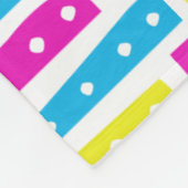 Abstract Strips Patroon - Kleuren 02 op wit Fleece Deken (Hoek)