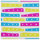 Abstract Strips Patroon - Kleuren 02 op wit Stof (Close Up)