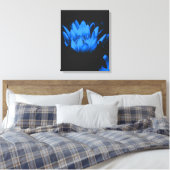 Abstract stromend blauw water Lily Lotus Canvas Afdruk (Insitu (Slaapkamer))