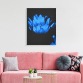 Abstract stromend blauw water Lily Lotus Canvas Afdruk (Insitu (Woonkamer))