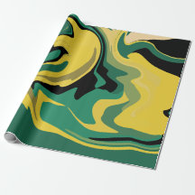 Abstract Stromend Groen en Geel Ontwerp