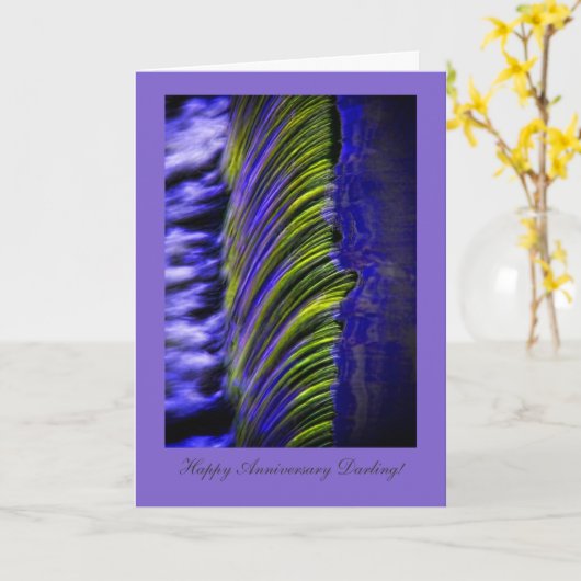 Abstract stromend water, Gefeliciteerd met jullie  Kaart (Gele Bloem)