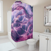 abstract stromend water in Paarse en roze Douchegordijn (In situ)