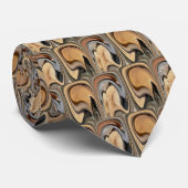 Abstract Stropdas champignons (Opgerold)