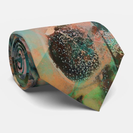 Abstract Stropdas in de Stijl van Hieronymus Bosch (Opgerold)