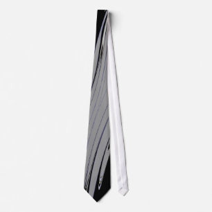 Abstract Stropdas met zwarte en grijze moderne pla