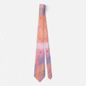 Abstract Stropdas Pastel Kleuren Sinaasappel Strop (Voorkant)