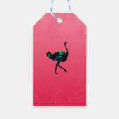 Abstract struisvogelcadeau Label Cadeaulabel (Voorkant)