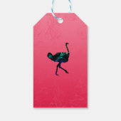 Abstract struisvogelcadeau Label Cadeaulabel (Achterkant)