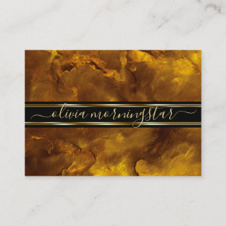 Abstract Stunning Brons Goud Waterverf Visitekaartje