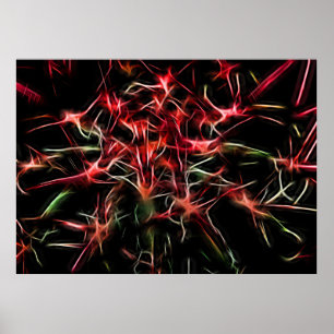 Abstract Succulent Plant Poster