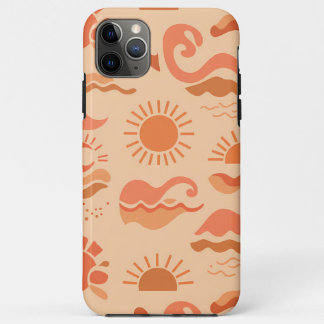 Abstract Summer Sun and Waves Pattern Case-Mate iPhone Case