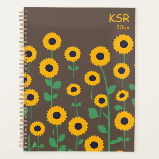 Abstract Summer Sunflowers Planner (Voorkant)