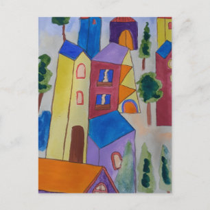 Abstract Summer Village Briefkaart