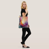 Abstract Sun Rays Floral Cloud Ink Landscape Tote Bag (Op model)